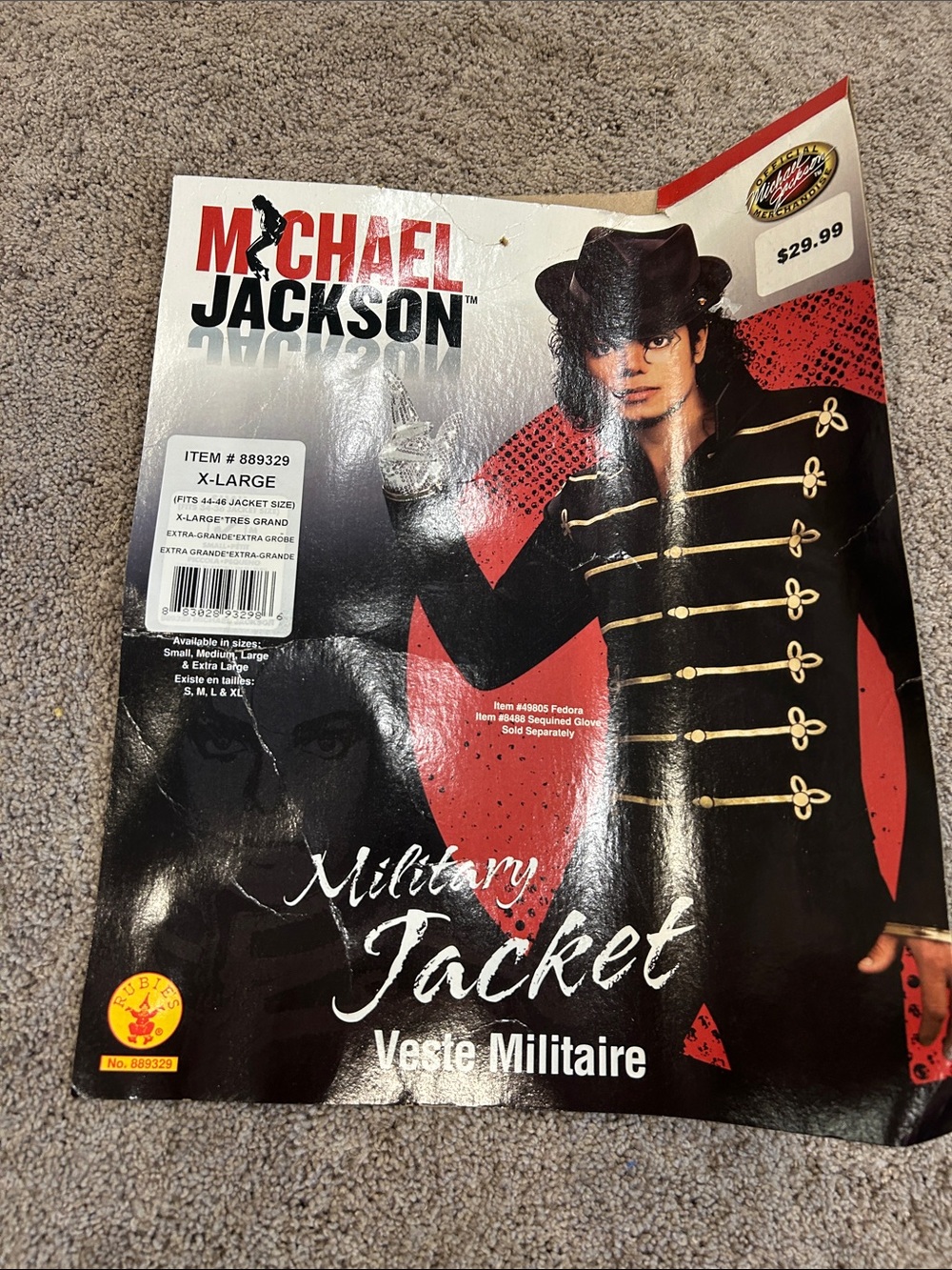 Michael Jackson XL costume top
